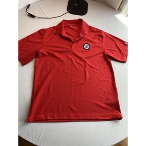 Nike Golf Shirt Men's M Red NikeFit Dry Polo Beta Alpha Psi Honor Society Short